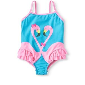 Wonder Nation
Flamingo Ruffle
One Piece Bathing Suit
2T